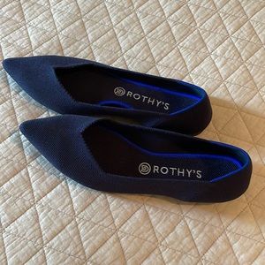 Rothy’s W11 Pointed Flats Navy Blue
